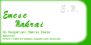 emese makrai business card